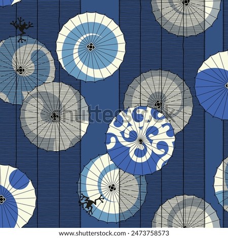 Japanese umbrellas and Japanese blind patterns,