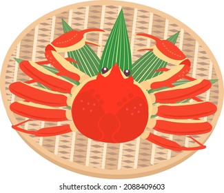 Japanese vector illustration material of crab