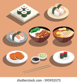 Japanese vector Isolated on background