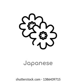 japanese vector line icon. Simple element illustration. japanese outline icon from nature concept. Can be used for web and mobile