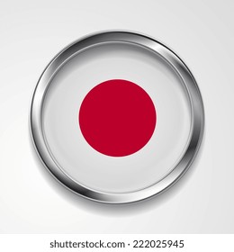 Japanese vector metal button flag