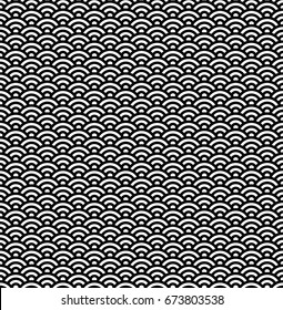 Japanese vector pattern, Asian wave background. darts target