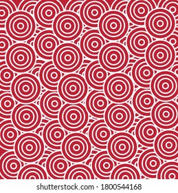 Japanese vector pattern circle red white geometrical symmetry background