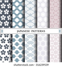 japanese vector pattern,pattern fills, web page background,surface textures