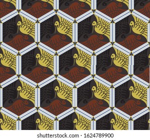 
Japanese vector seamless pattern kaleidoscope