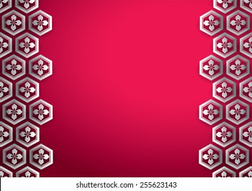 Japanese vector seamless patterns 