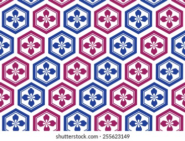 Japanese vector seamless patterns 