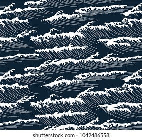 
Japanese vector seamless patterns set