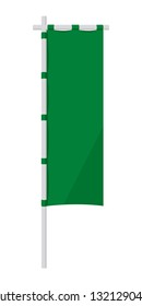 Japanese vertical flag (banner) illustration /green