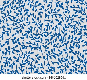 Japanese Vintage Leafy Seamless Pattern