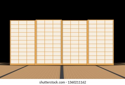 Japanese wall background in studio room 