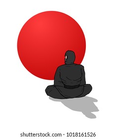 Japanese warrior illustration