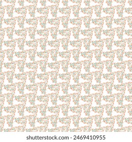 Japanese Water Flower Seamless Vector Pattern Design