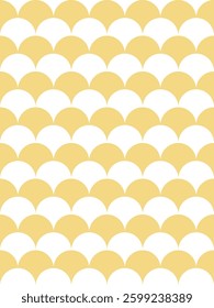 Japanese Wave Chevron Seamless Pattern Design Background Yellow