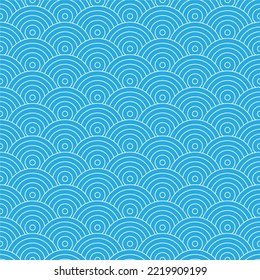 Japanese Wave Pattern background design 