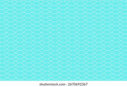 Japanese wave pattern background. Seamless pattern of Japanese wave seigaha. Wavy pattern background. Wave pattern background.