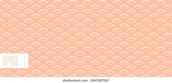 Anuncio de patrón de onda japonesa con textura textil oriental Vector
