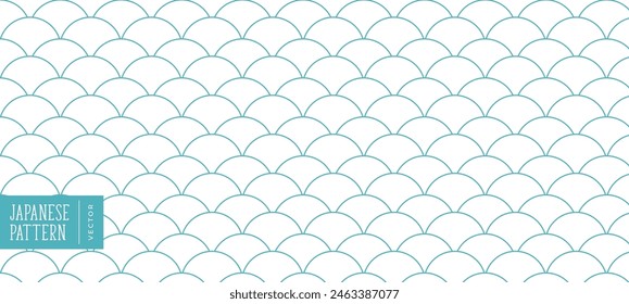 Anuncio de diseño de patrón de onda japonés con Vector de textura de agua que fluye
