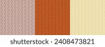 Japanese Wave pattern seamless, Vector Set, Red and golden Color, Lunar new year decoration, Chinese new year 