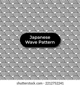 Japanese Wave Pattern Vector Art Premium Vector suitable for banner and etc.