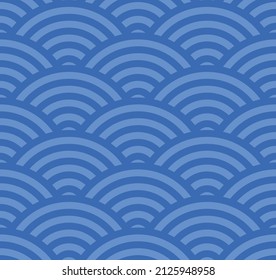 Japanese wave pattern for wallpaper background