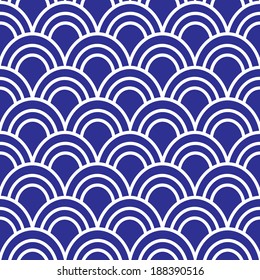Japanese Wave Seamless Pattern