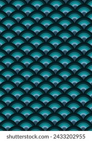 Japanese wave seamless pattern. Abstract ink print vector background. Block print fabric effect wallpaper.