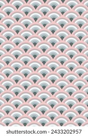 Patrón sin fisuras de la onda japonesa. Fondo abstracto del vector de la impresión de la tinta. Bloque de impresión de tela efecto fondo de pantalla.