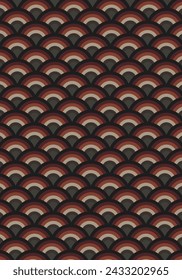 Japanese wave seamless pattern. Abstract ink print vector background. Block print fabric effect wallpaper.