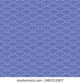 Japanese wave seamless pattern background vector