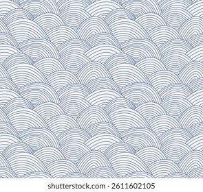 Japanese wave seamless pattern background vector