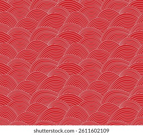 Japanese wave seamless pattern background vector
