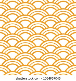 Modelo inconsútil japonés de la onda, impresión inconsútil de las líneas, textura geométrica del fondo
