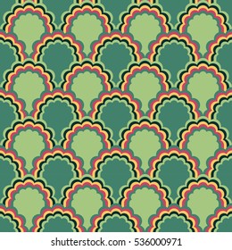 Japanese wave seamless pattern vector