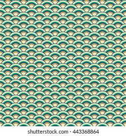 Japanese wave seamless vector background pattern for your design