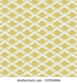 Japanese waves seamless pattern with for background
