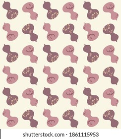 Japanese Wavy Vector Seamless Pattern