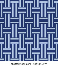 Japanese Weave Line Vector Seamless Pattern