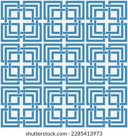 Japanese Weave Square Mesh Vector Seamless Pattern