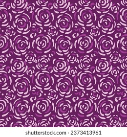 Japanese Whirlpool Rose Vector Seamless Pattern