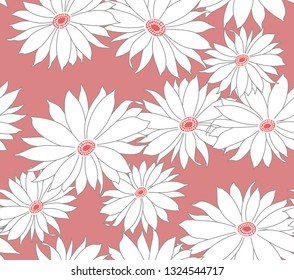 Japanese White Flower Pattern