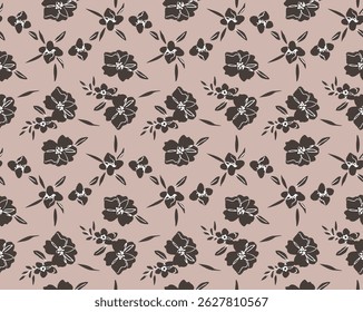 Japanische wilde Blume Blatt Vektor nahtloses Muster