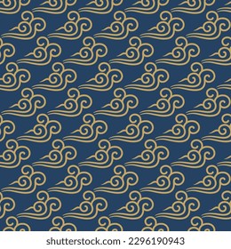 Japanese Wind Cloud Motif Vector Seamless Pattern