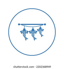 Japanese windsock streamers icon | Circle version icon |