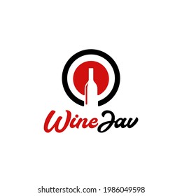 Japanese Wine Bar Oriental Japan Logo Designs