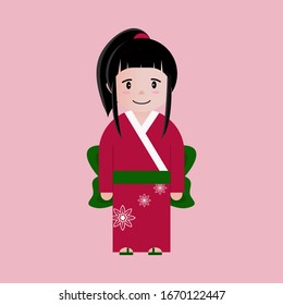 A Japanese woman wearing traditional Japanese kimono clothes. people. japanese. kimono. cute girl.