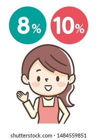 Japanese women worried whether the tax rate is 10% or 8%.