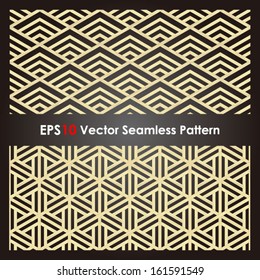 Japanese Wood grid seamless pattern