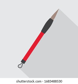japanese writing brush -vector illustration