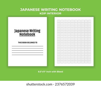 Japanese Writing Notebook KDP Interior